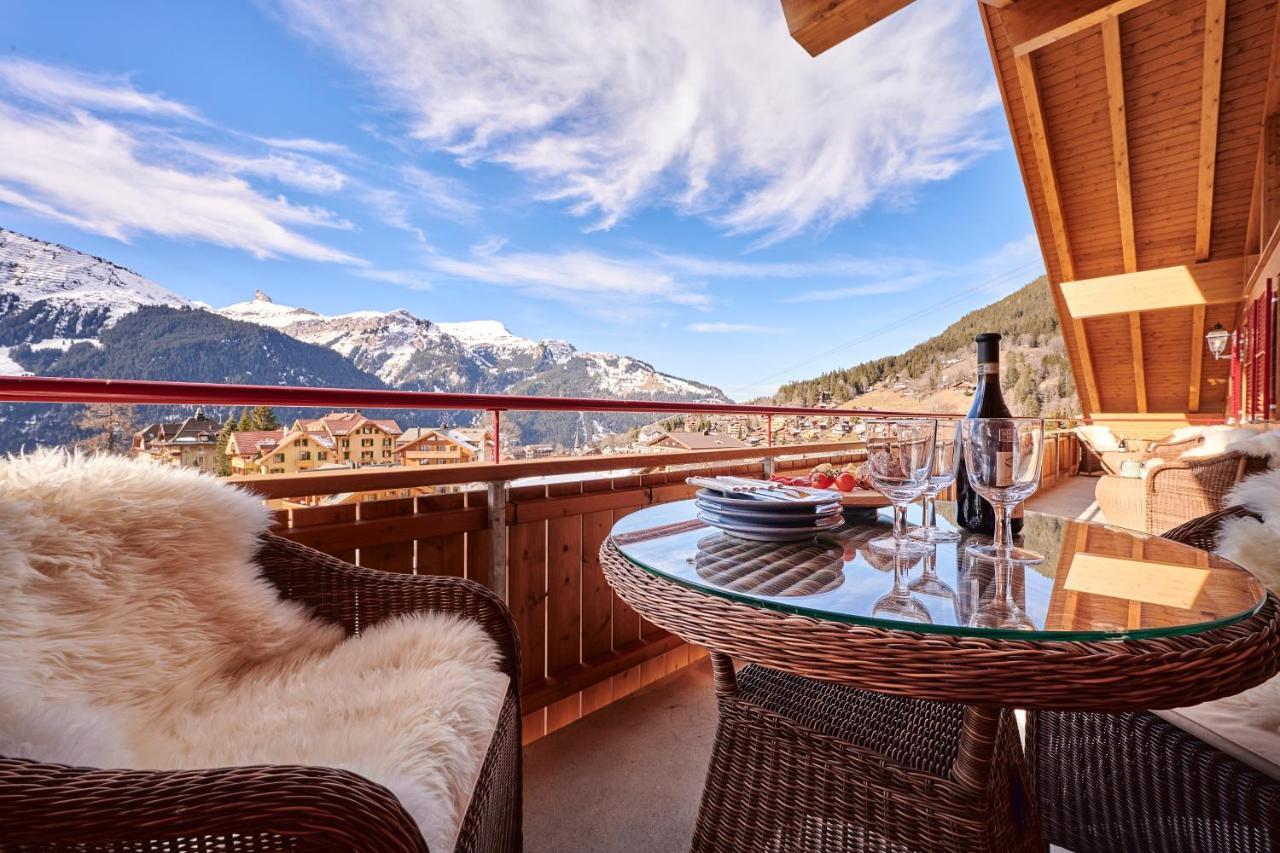 Chalet Baergsunna Penthouse Wengen Buitenkant foto